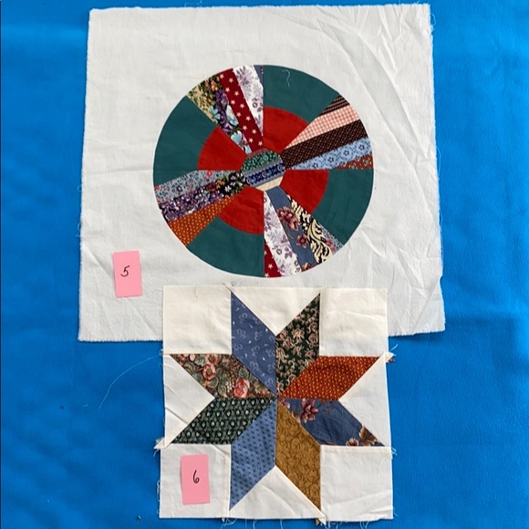 12 Quilt Squares Handmade All Cotton Assorted - Picture 1 of 13